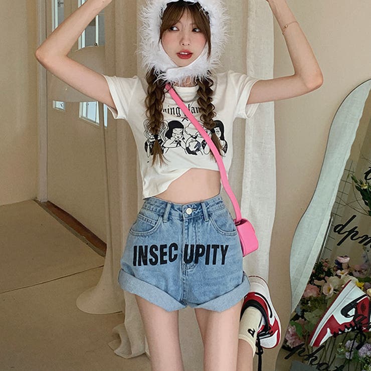 【赤字覚悟！処分セール】デニムショートパンツAラインハイウエスト | 17kg | 詳細画像4 