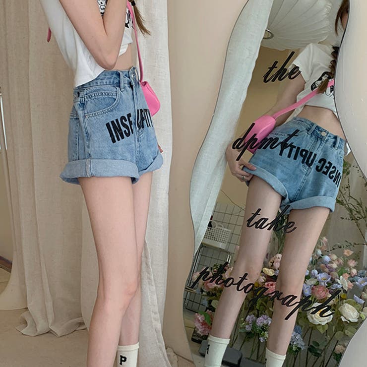 【赤字覚悟！処分セール】デニムショートパンツAラインハイウエスト | 17kg | 詳細画像5 