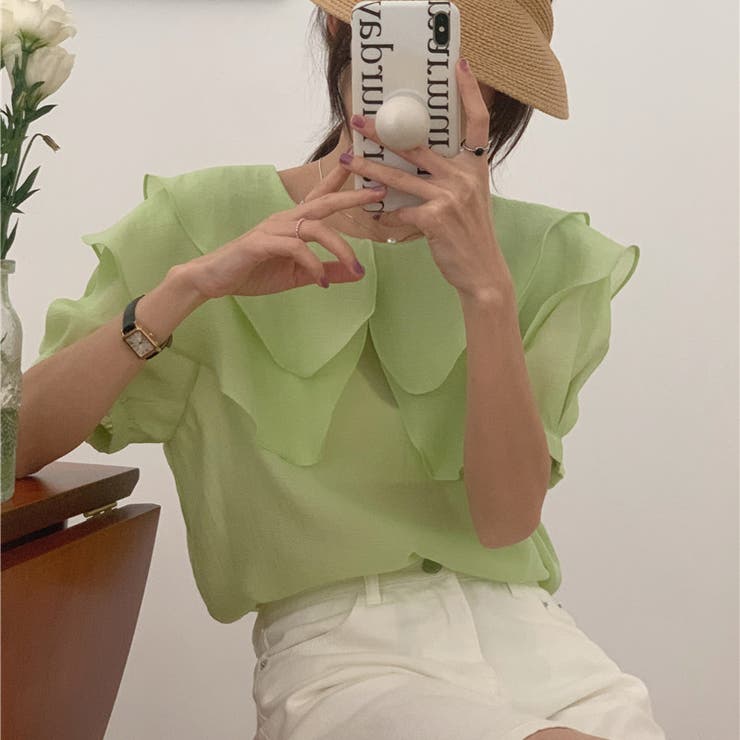 【赤字覚悟！処分セール】トップスシースルーシフォンシャツ半袖カジュアル日焼け止め… | 17kg | 詳細画像21 