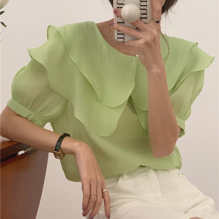 【赤字覚悟！処分セール】トップスシースルーシフォンシャツ半袖カジュアル日焼け止め… | 17kg | 詳細画像36 