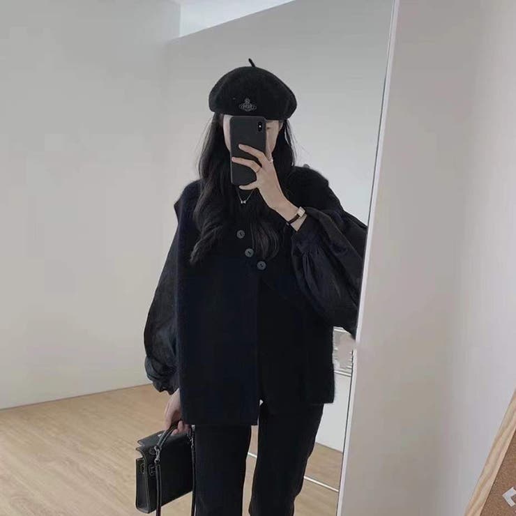 【赤字覚悟！処分セール】カジュアルベスト付きパフスリーブシャツセットアップ | 17kg | 詳細画像12 