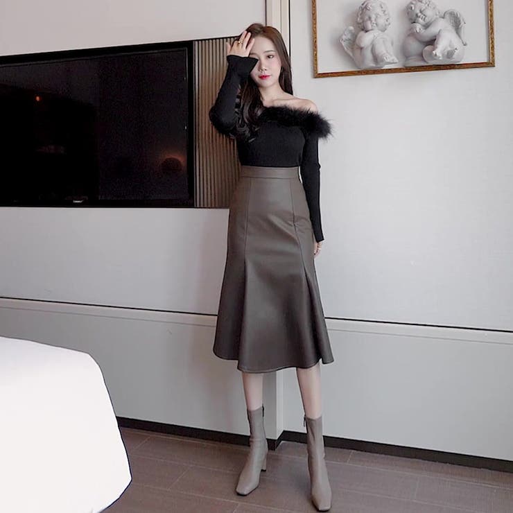 【赤字覚悟！処分セール】韓国ファッション秋冬マーメイドひざ丈スカート | 17kg | 詳細画像2 