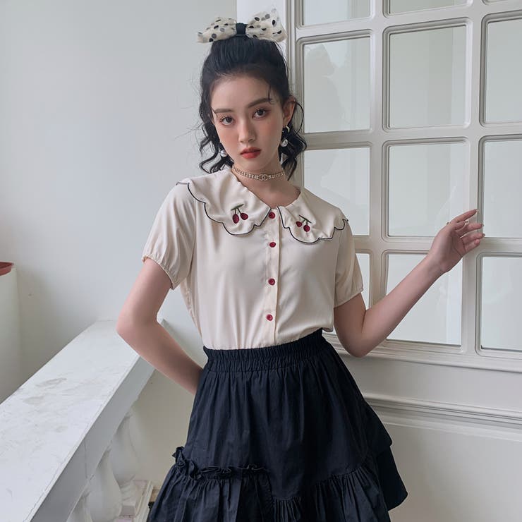 【赤字覚悟！処分セール】トップス刺繍シャツブラウスパフスリーブⅤネックオシャレ | 17kg | 詳細画像26 