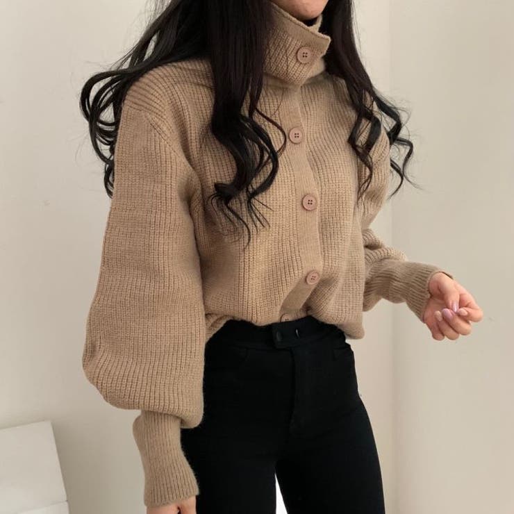 【SHOPLIST限定】カジュアルな2way襟のニットカーディガン | 17kg | 詳細画像16 