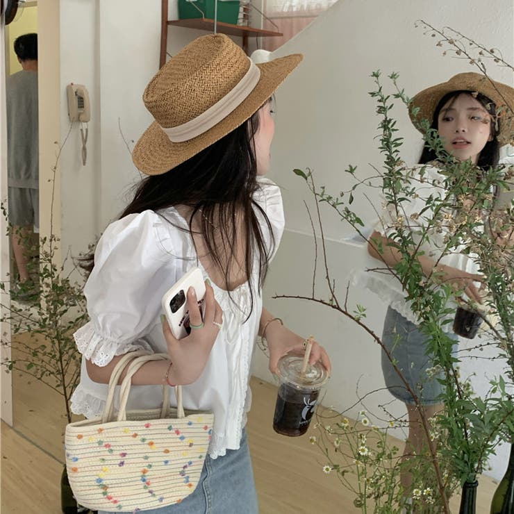 【赤字覚悟！処分セール】トップスレースブラウスクルーネック女性らしい | 17kg | 詳細画像14 