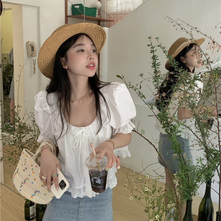 【赤字覚悟！処分セール】トップスレースブラウスクルーネック女性らしい | 17kg | 詳細画像15 