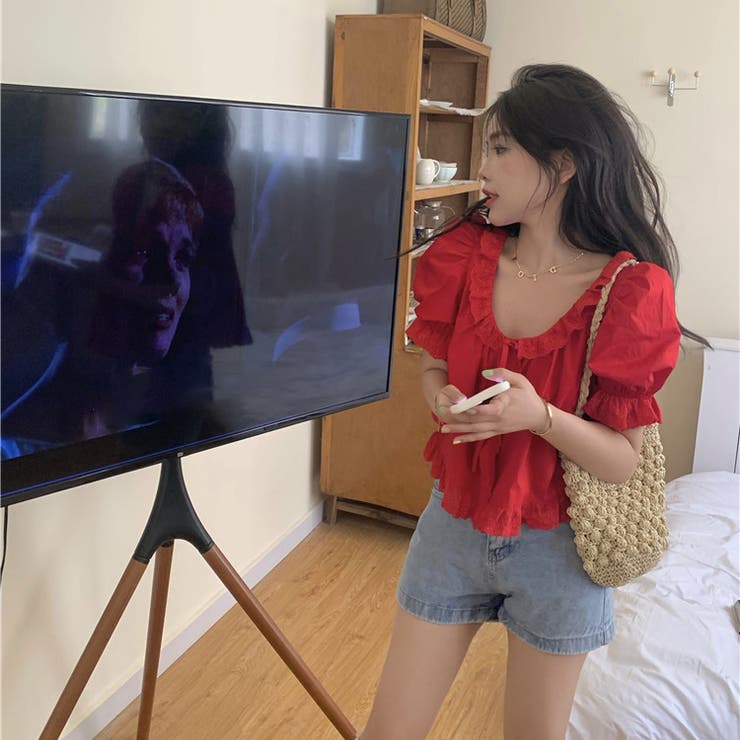 【赤字覚悟！処分セール】トップスレースブラウスクルーネック女性らしい | 17kg | 詳細画像24 