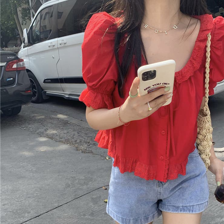 【赤字覚悟！処分セール】トップスレースブラウスクルーネック女性らしい | 17kg | 詳細画像28 