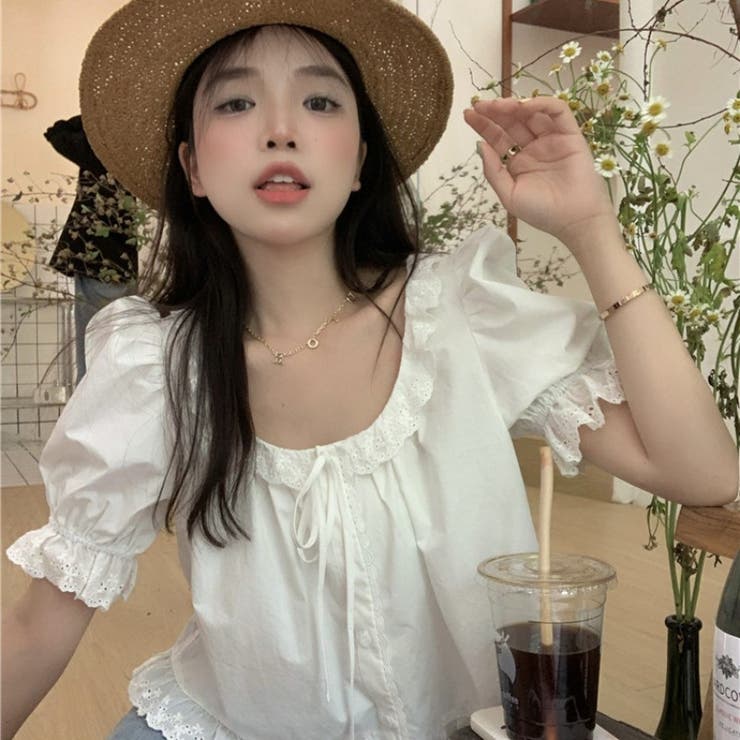 【赤字覚悟！処分セール】トップスレースブラウスクルーネック女性らしい | 17kg | 詳細画像32 