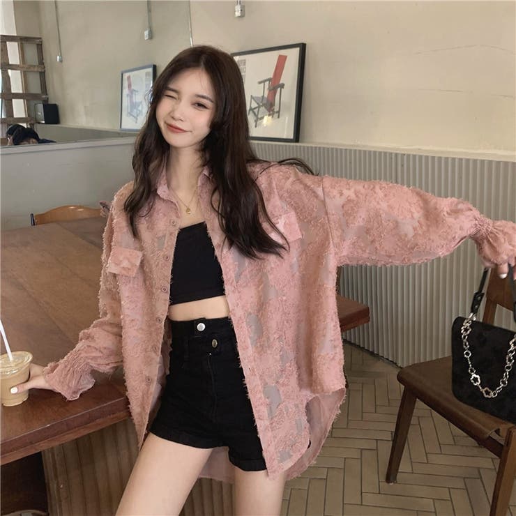 【SHOPLIST限定】シャツシースルートップス日焼け止め服カジュアルビッグシャ… | 17kg | 詳細画像11 