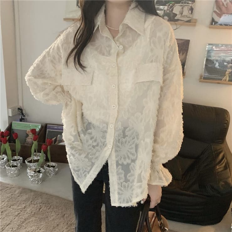 【SHOPLIST限定】シャツシースルートップス日焼け止め服カジュアルビッグシャ… | 17kg | 詳細画像13 