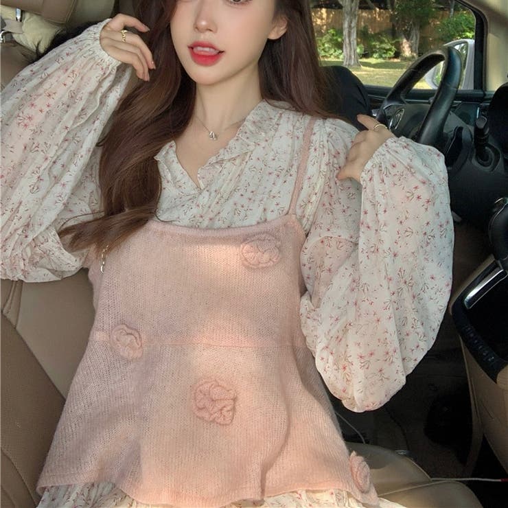 【赤字覚悟！処分セール】優しい雰囲気漂う立体花柄ニットキャミソール | 17kg | 詳細画像20 