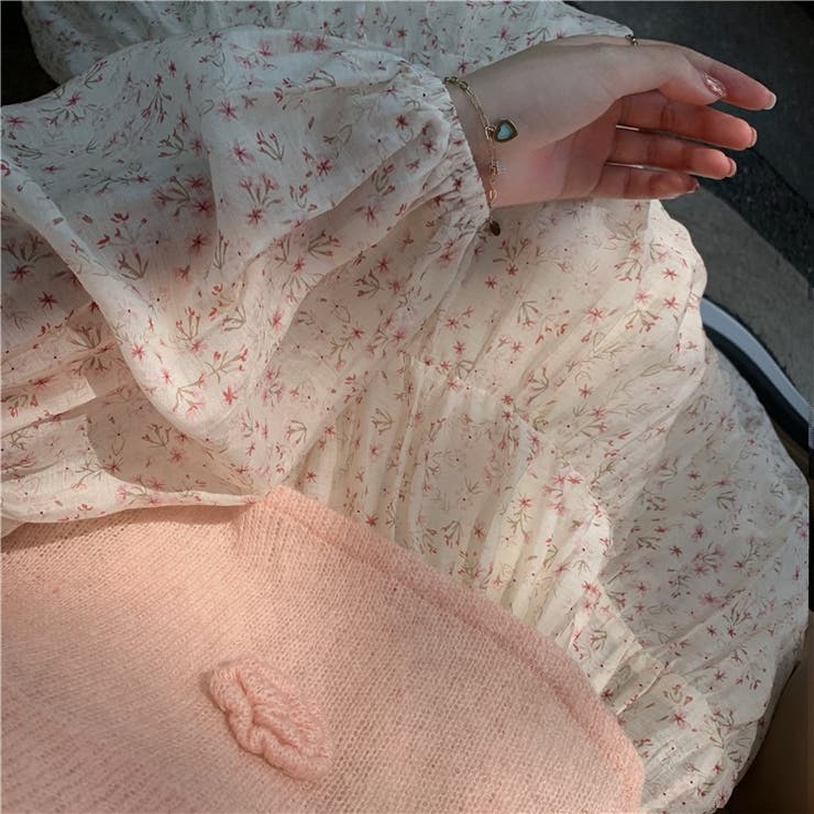 【赤字覚悟！処分セール】優しい雰囲気漂う立体花柄ニットキャミソール | 17kg | 詳細画像22 