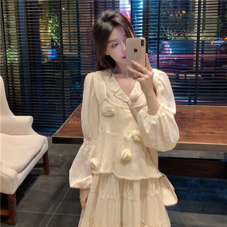 【赤字覚悟！処分セール】優しい雰囲気漂う立体花柄ニットキャミソール | 17kg | 詳細画像23 