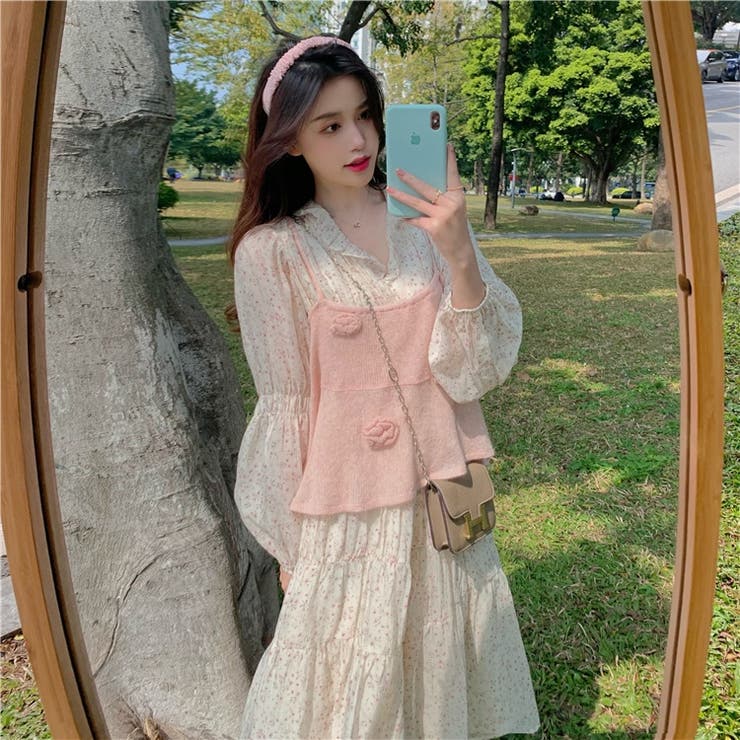 【赤字覚悟！処分セール】優しい雰囲気漂う立体花柄ニットキャミソール | 17kg | 詳細画像4 