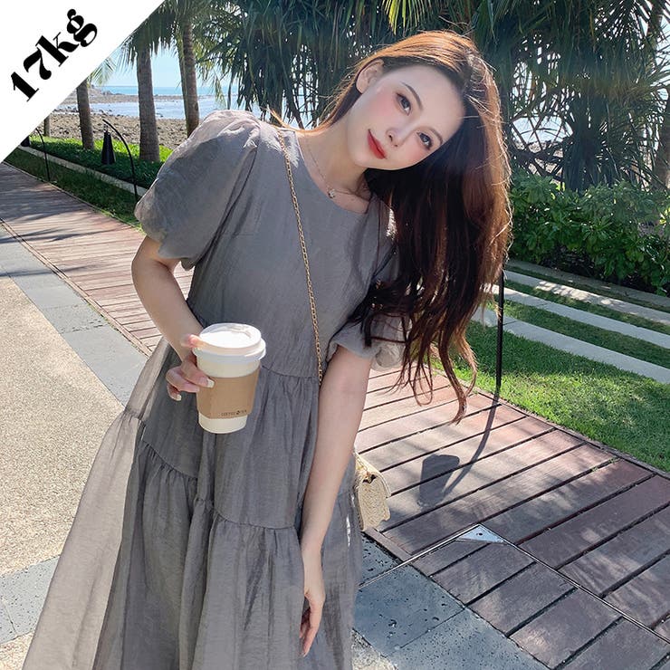Shoplist限定 ロングワンピースパフスリーブ大きいサイズ 品番 Snjw 17kg イチナナキログラム のレディースファッション通販 毎日送料無料 Shoplist ショップリスト