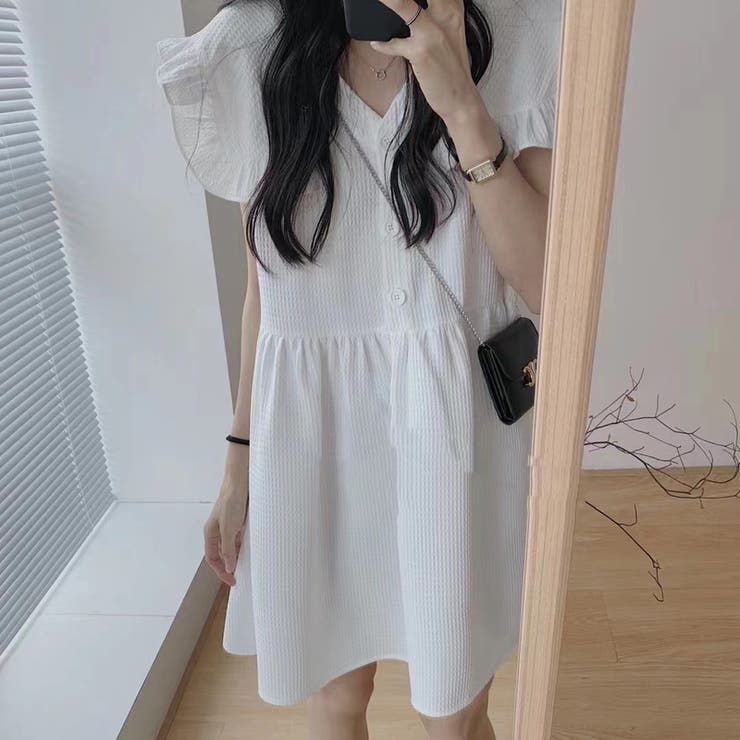シンプル夏ワンピース✨ノースリーブひざ丈女子会コーデに最適 REAL STYLE（ファッション） ワンピース レディース 夏 秋 春