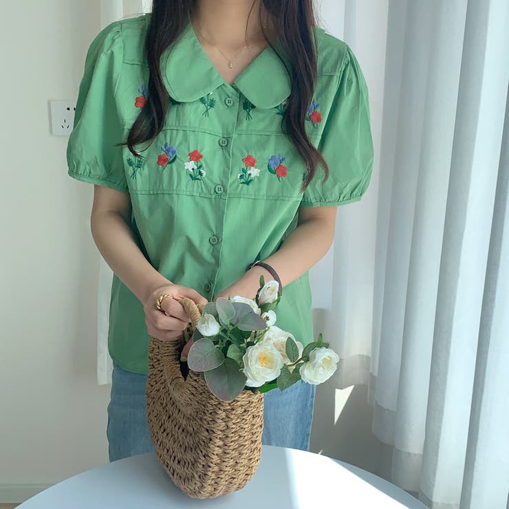 【赤字覚悟！処分セール】トップス半袖シャツ刺繍ブラウス花柄バルーン袖 | 17kg | 詳細画像30 