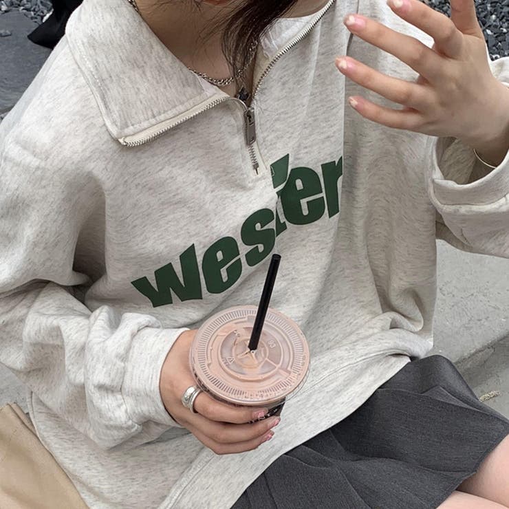 SHOPLIST限定】韓国ファッション英字プリントスウェットハーフ