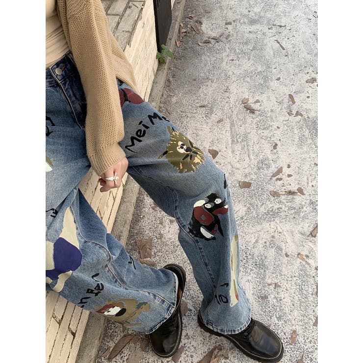 【SHOPLIST限定】おしゃれでリラックスした雰囲気!落書きデニムパンツ | 17kg | 詳細画像18 