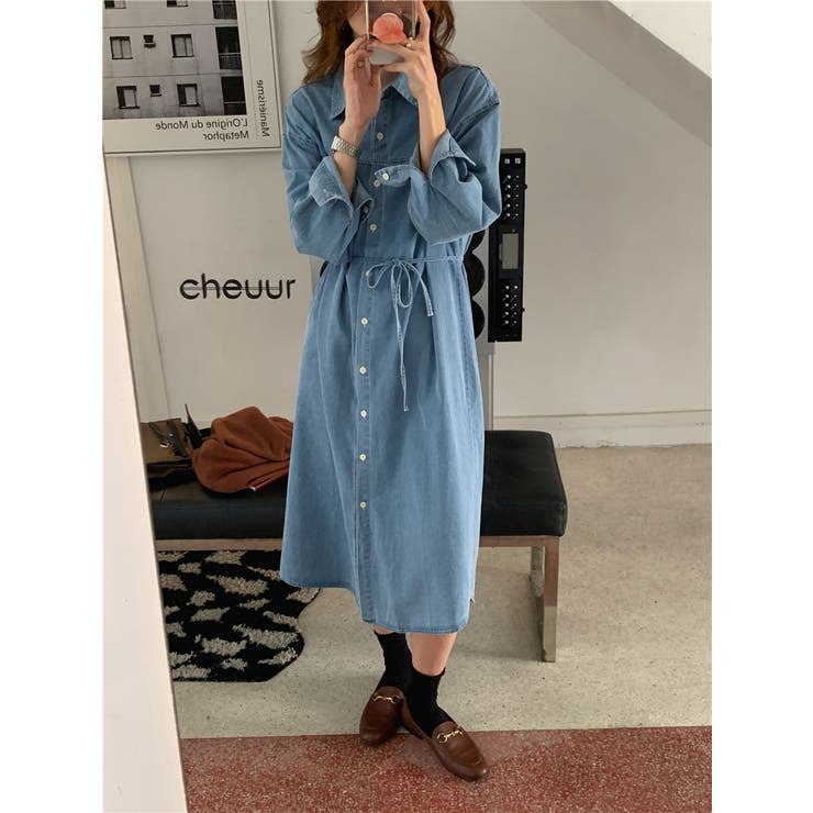 【SHOPLIST限定】デニムライクに!紐付けデニムワンピース | 17kg | 詳細画像10 