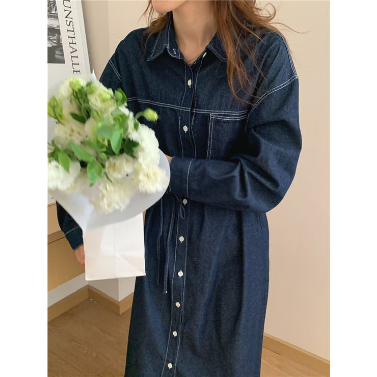 【SHOPLIST限定】デニムライクに!紐付けデニムワンピース | 17kg | 詳細画像13 