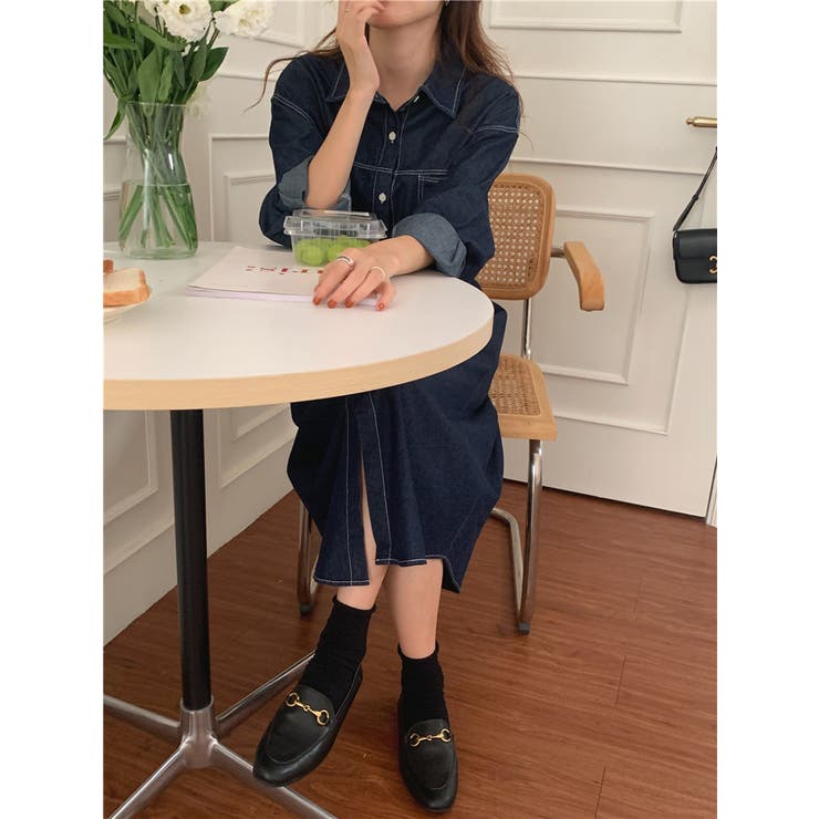 【SHOPLIST限定】デニムライクに!紐付けデニムワンピース | 17kg | 詳細画像21 