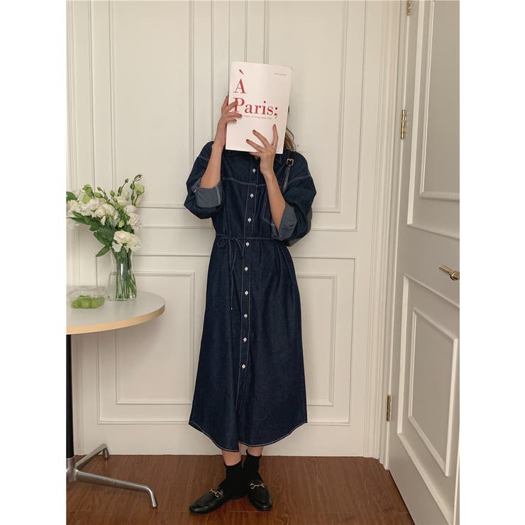 【SHOPLIST限定】デニムライクに!紐付けデニムワンピース | 17kg | 詳細画像26 