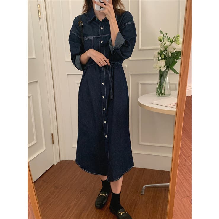 【SHOPLIST限定】デニムライクに!紐付けデニムワンピース | 17kg | 詳細画像29 