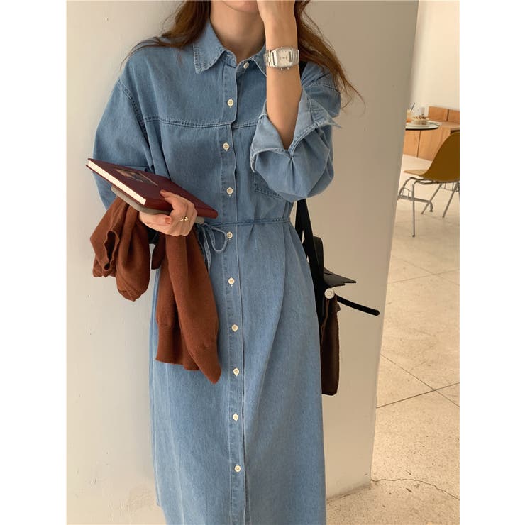 【SHOPLIST限定】デニムライクに!紐付けデニムワンピース | 17kg | 詳細画像33 