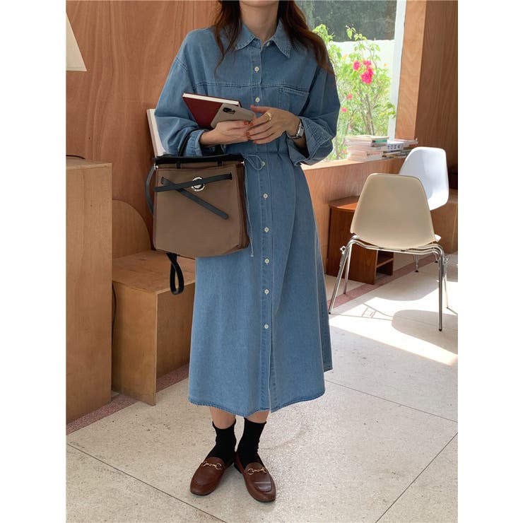 【SHOPLIST限定】デニムライクに!紐付けデニムワンピース | 17kg | 詳細画像47 