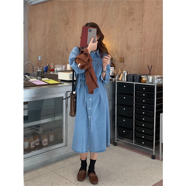 【SHOPLIST限定】デニムライクに!紐付けデニムワンピース | 17kg | 詳細画像7 