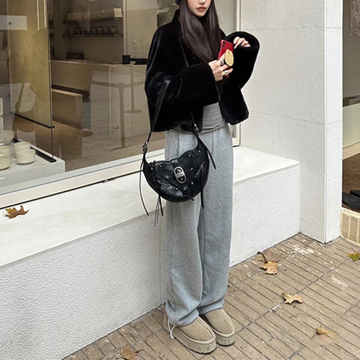 ユニセックス☆大容量 スタッズ ライダースバッグ ショルダー ワンショルダー | 17kg | 詳細画像6 