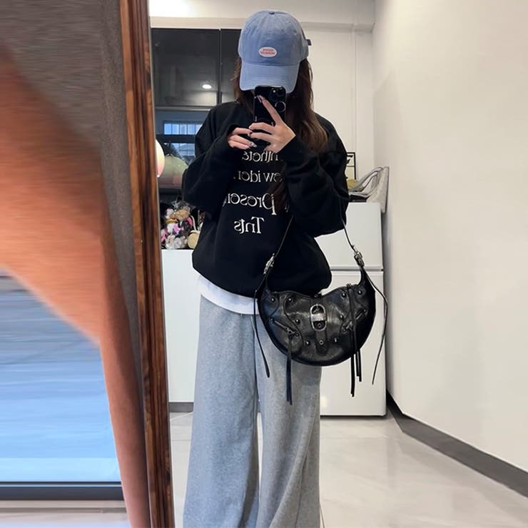 ユニセックス☆大容量 スタッズ ライダースバッグ ショルダー ワンショルダー | 17kg | 詳細画像2 