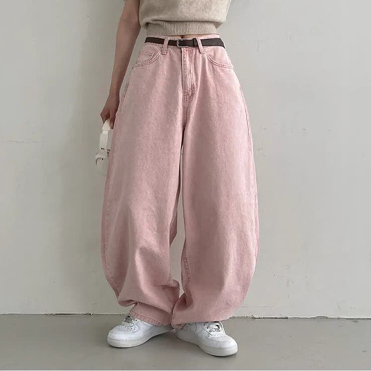 甘辛系ガールズ☆ハイウエスト ハート ポケット ワイドデニムパンツ | 17kg | 詳細画像15