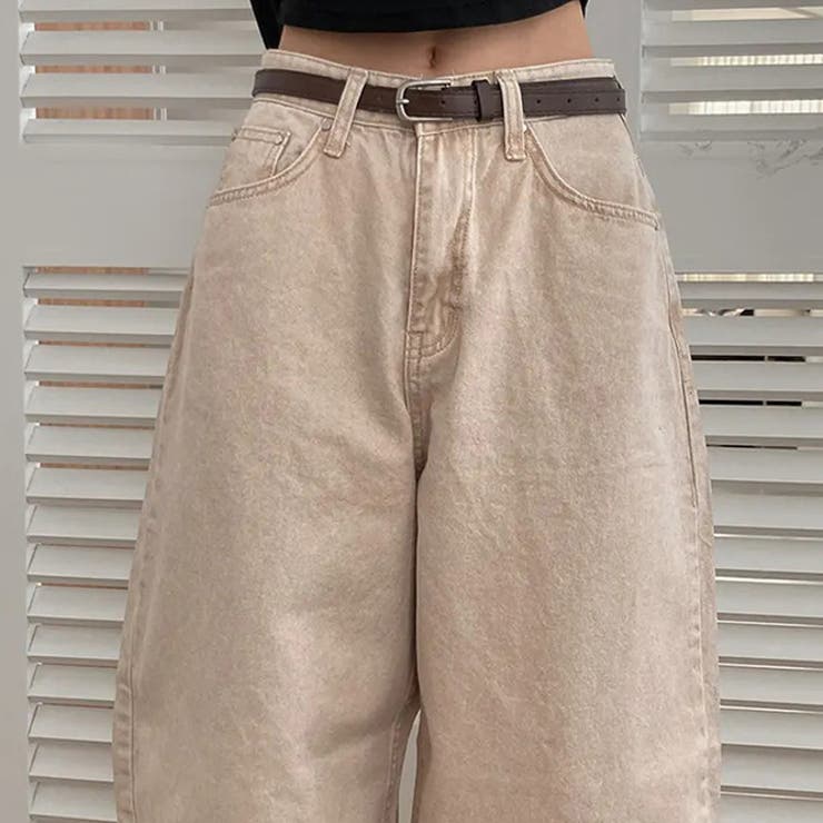 甘辛系ガールズ☆ハイウエスト ハート ポケット ワイドデニムパンツ | 17kg | 詳細画像20