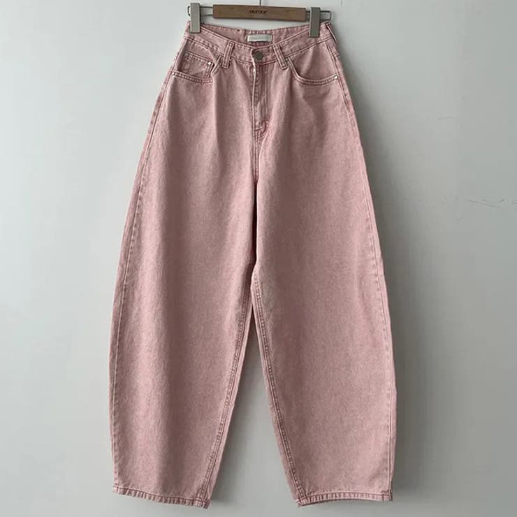 甘辛系ガールズ☆ハイウエスト ハート ポケット ワイドデニムパンツ | 17kg | 詳細画像22