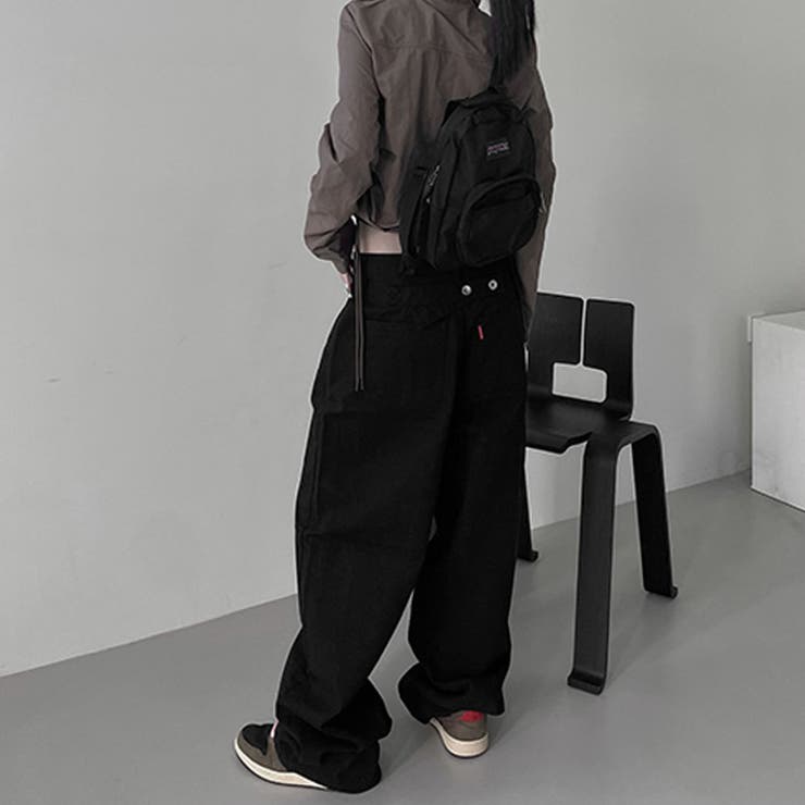 甘辛系ガールズ☆ハイウエスト ボタン ワイド ストレート デニムパンツ | 17kg | 詳細画像26 