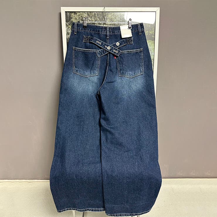 甘辛系ガールズ☆ハイウエスト ボタン ワイド ストレート デニムパンツ | 17kg | 詳細画像42 