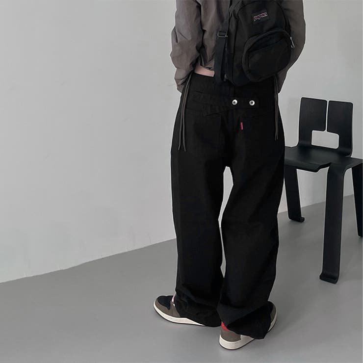 甘辛系ガールズ☆ハイウエスト ボタン ワイド ストレート デニムパンツ | 17kg | 詳細画像43 