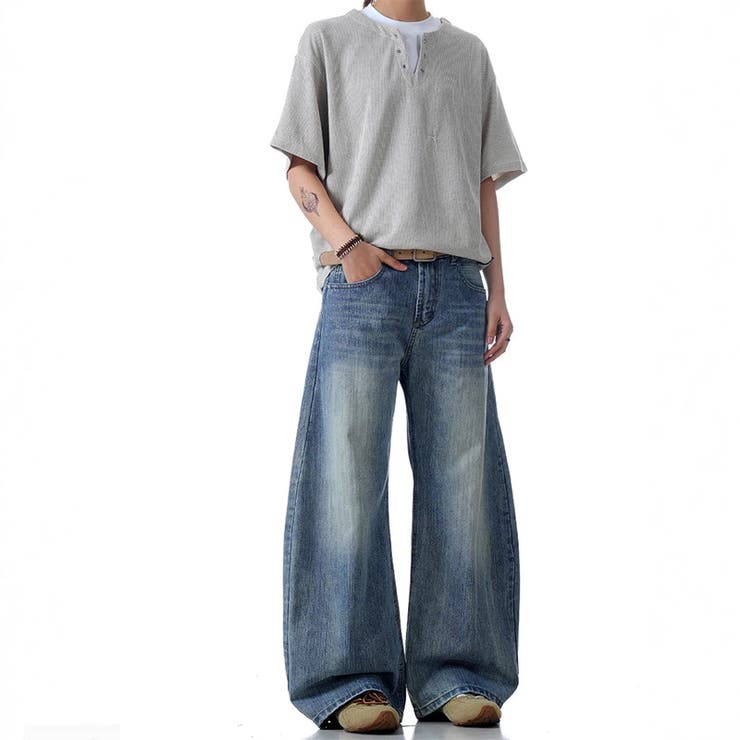 2025秋☆甘辛系ガールズ☆ウォッシュ カーブ デニムパンツ | 17kg | 詳細画像3 