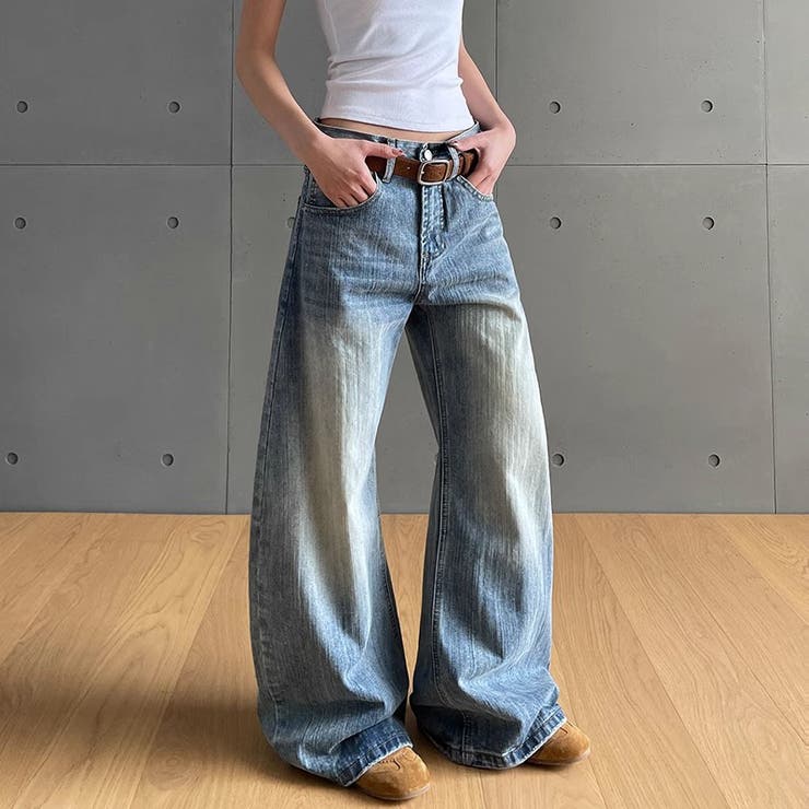 2025秋☆ユニセックス☆ドビー ウォッシュ カーブデニムパンツ | 17kg | 詳細画像3 