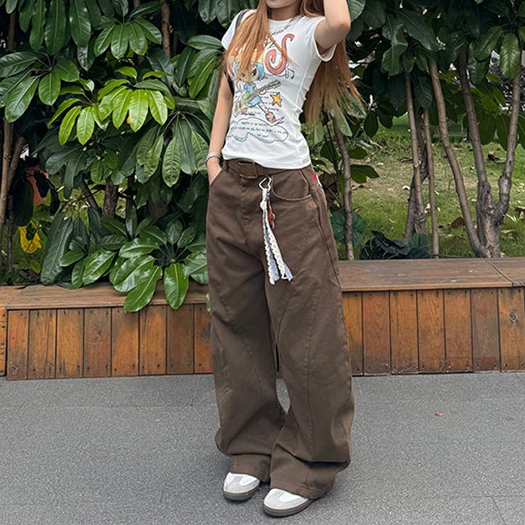 2025秋☆ユニセックス☆ストリートレトロスターロゴ刺繍デニムパンツ | 17kg | 詳細画像7 