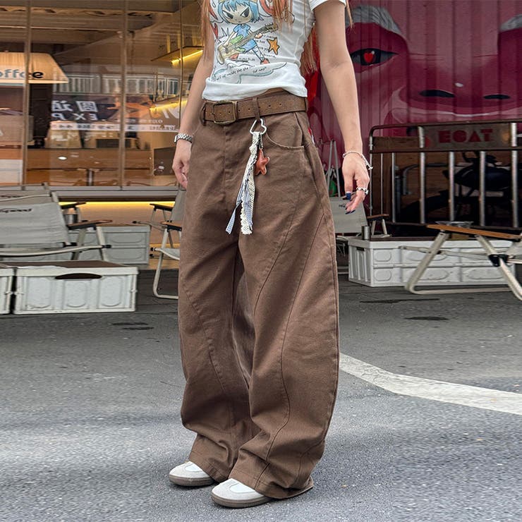 2025秋☆ユニセックス☆ストリートレトロスターロゴ刺繍デニムパンツ | 17kg | 詳細画像4 