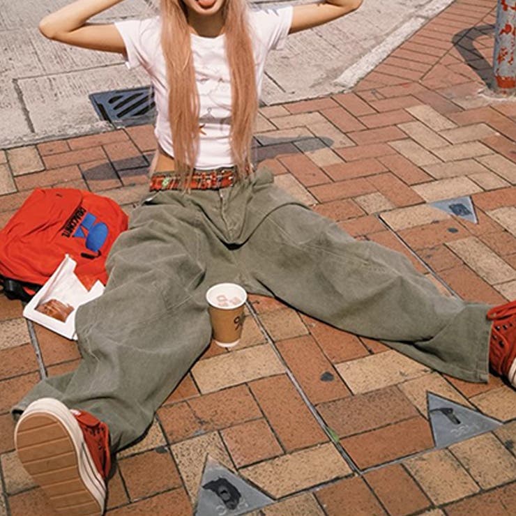 2025秋☆ユニセックス☆シンプル ワイドシルエットフロア丈 カーブデニム | 17kg | 詳細画像24 