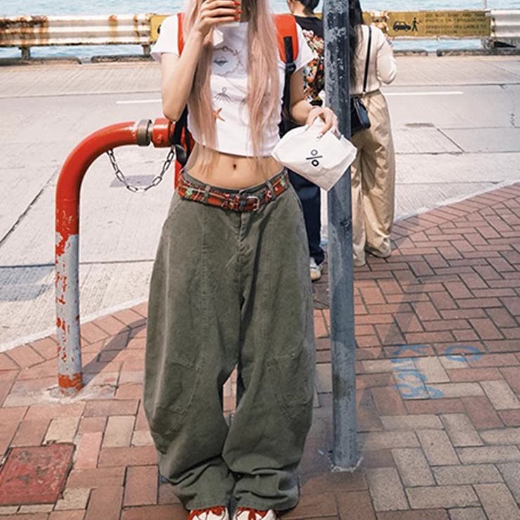 2025秋☆ユニセックス☆シンプル ワイドシルエットフロア丈 カーブデニム | 17kg | 詳細画像25 