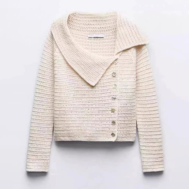 2025秋☆甘辛系ガールズ☆ニットトップス アシンメトリー 肩開きデザイン | 17kg | 詳細画像5 