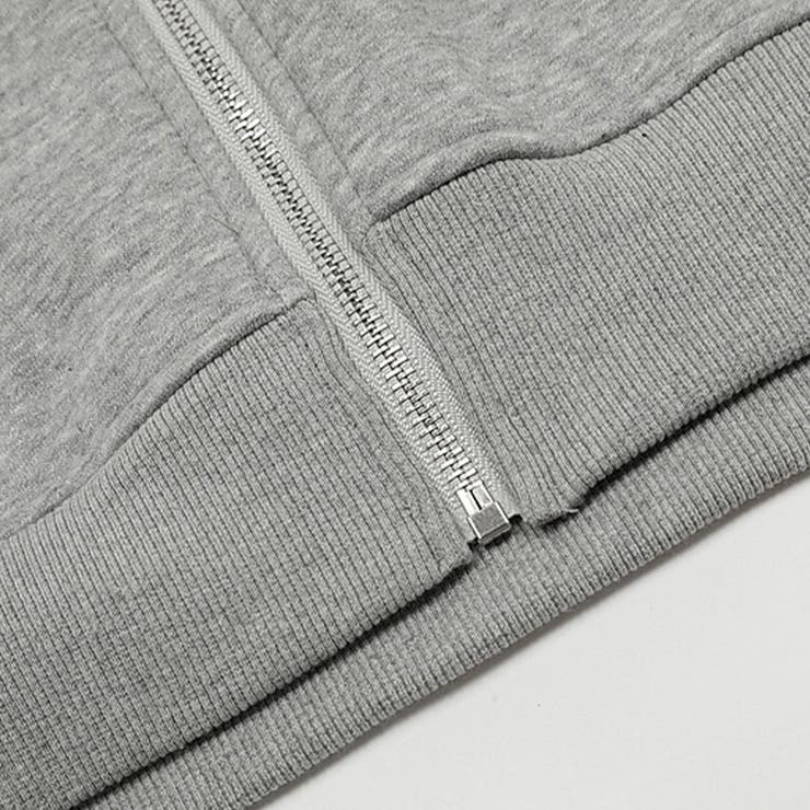 2025秋☆ユニセックス☆パーカー 刺繍入りボア襟 ジップアップアウター