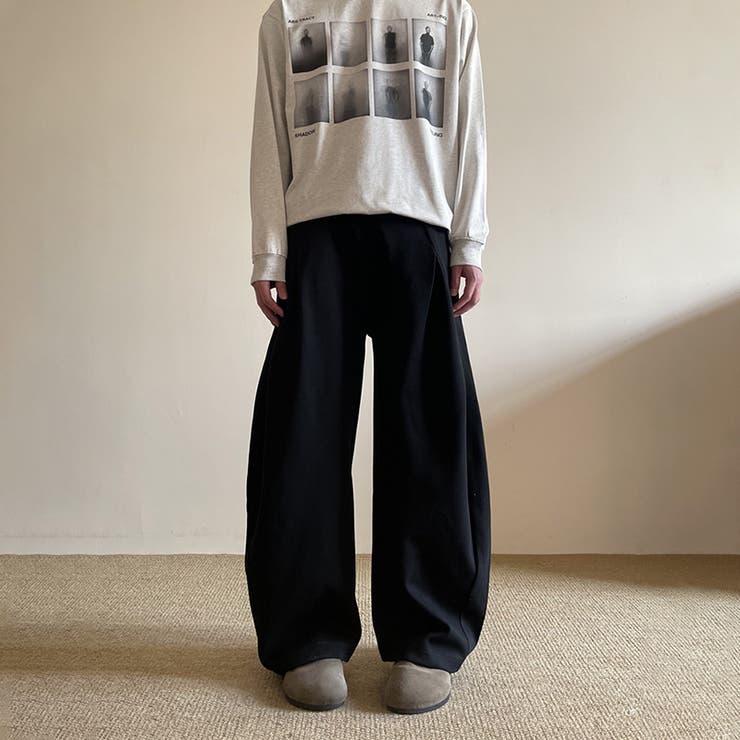 2025秋☆ユニセックス☆パンツ プリーツ入り ワイドロングパンツ | 17kg | 詳細画像8 