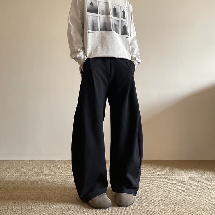 2025秋☆ユニセックス☆パンツ プリーツ入り ワイドロングパンツ | 17kg | 詳細画像9 